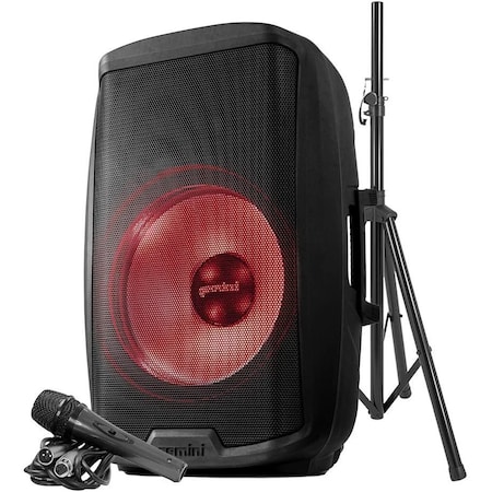 Gemini R 2000Watt 15Inch MultiLED Bluetooth speaker with Stand and Microphone AS-2115BT-LT-PK